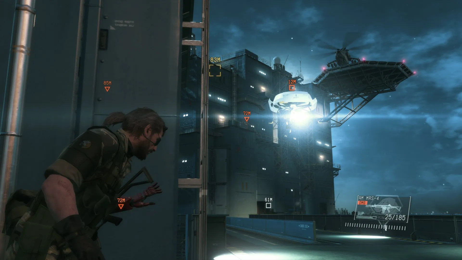 An image from Metal Gear Solid V (2015), showcasing the utilisation of the Lens Flare effect